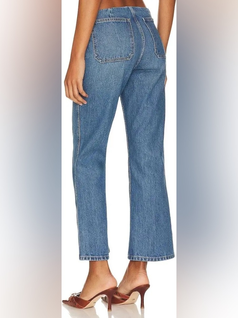 Re/Done Originals Button Front Crop Boot in Riot - Picture 2 of 10